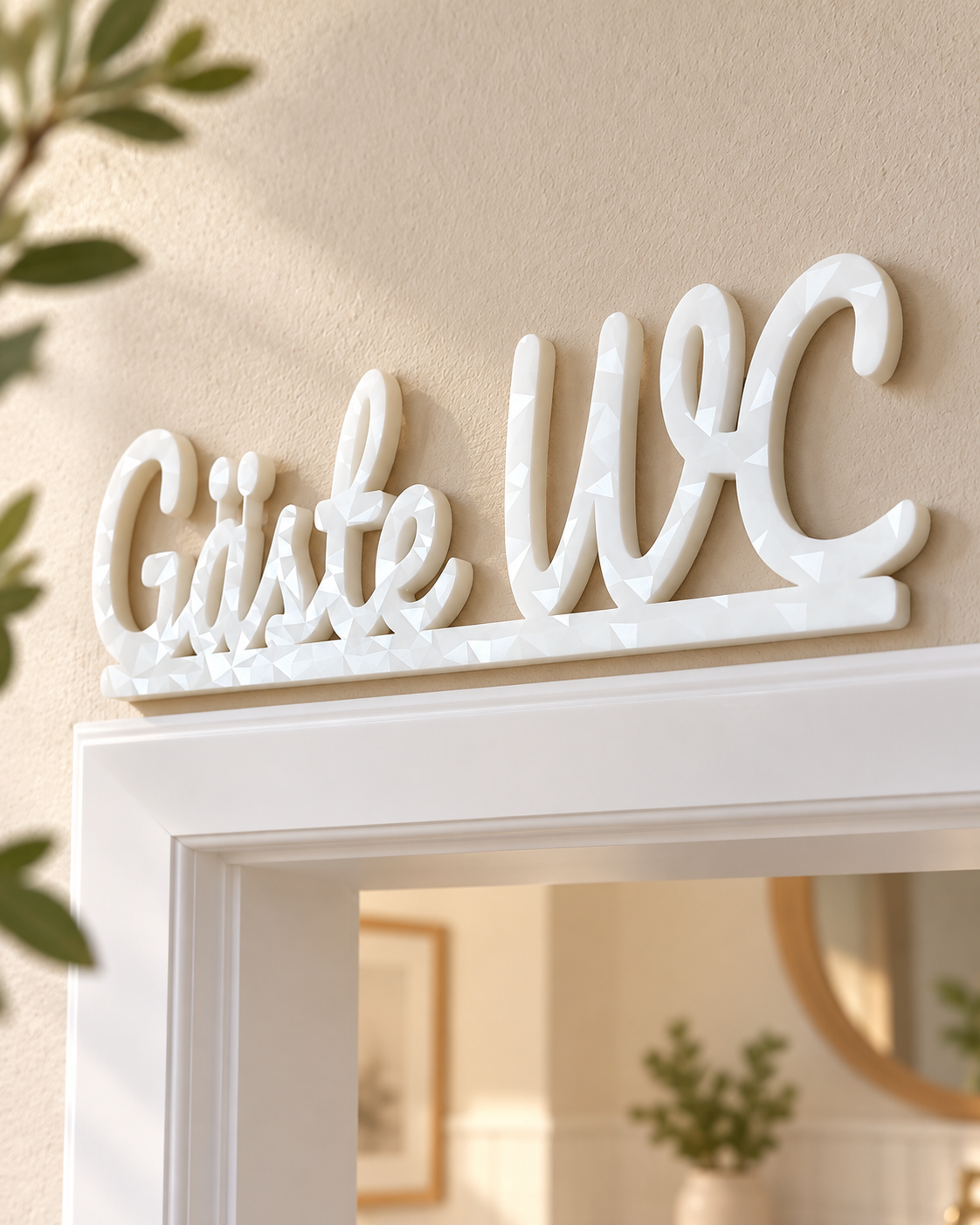 3D-Schriftzug Gäste WC